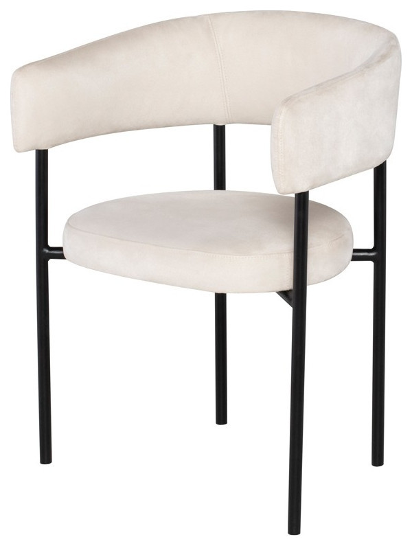 Jamese Dining Chair Buttermilk Boucle Set of 2   Transitional   Dining Chairs   by V.S.D Furniture  Houzz