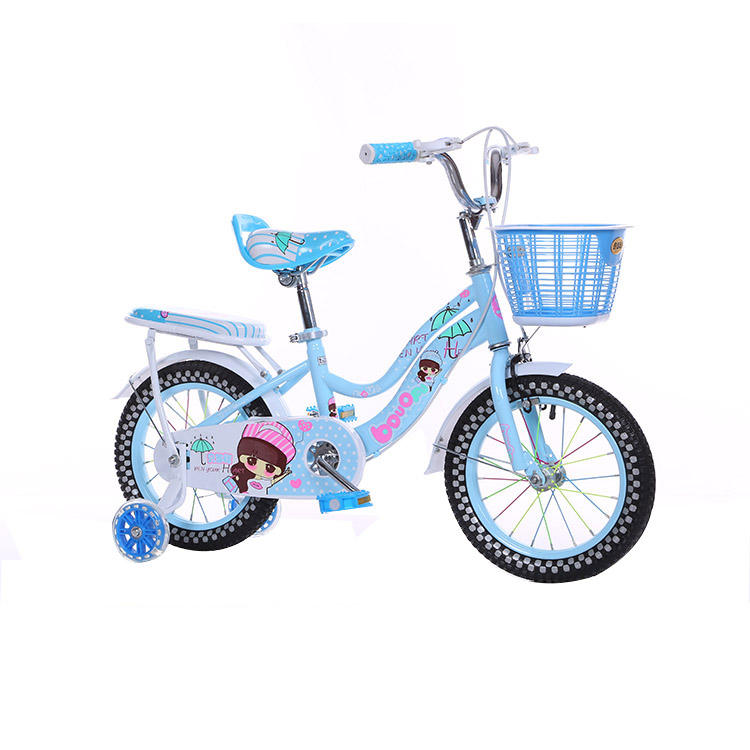 Lightweight green kids cycle pink small bicycle mini baby bike with training wheel for 5 years