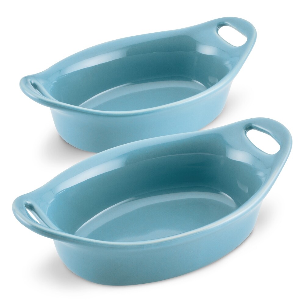 Rachael Ray Ceramics Oval Au Gratin Set  2 Piece