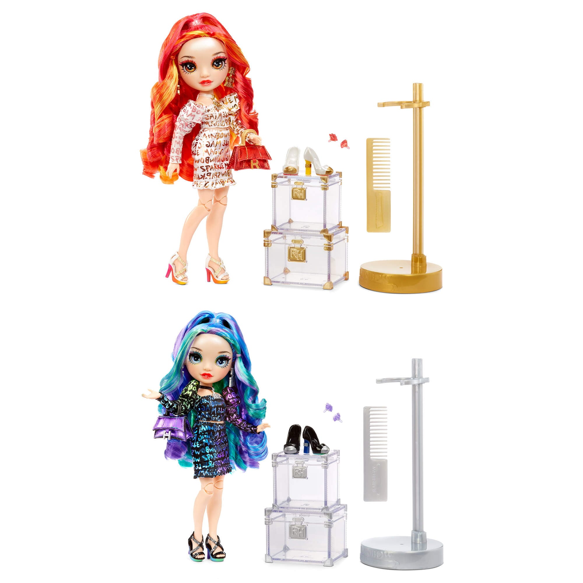 Rainbow High, Special Edition Twin (2-Pack) Fashion Dolls, Laurel & Holly De'Vious