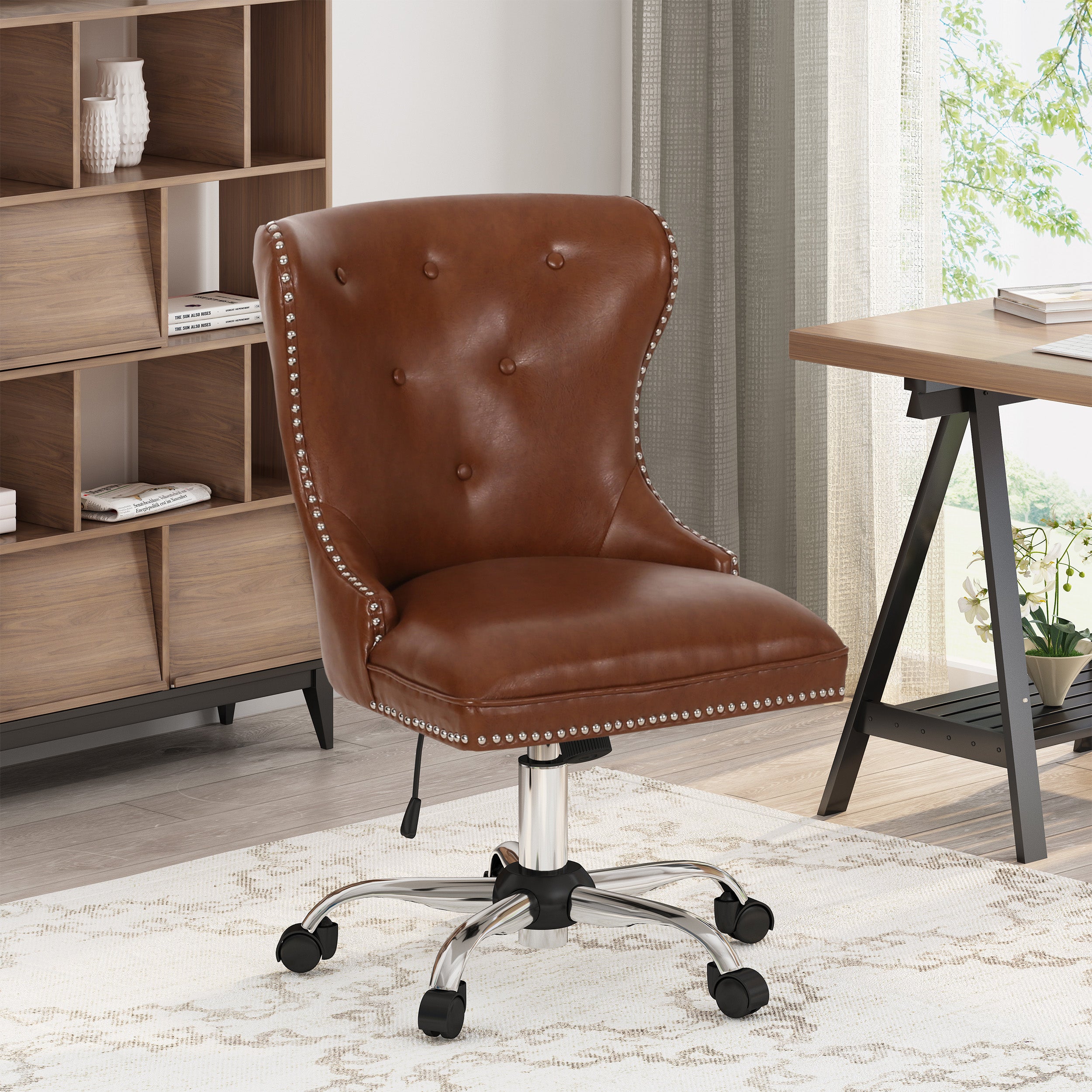 Abagail Contemporary Tufted Swivel Office Chair