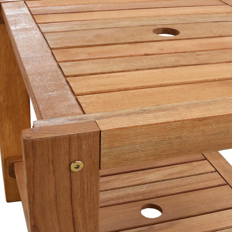 Ultimate Patio 20-Inch Meranti Wood Outdoor Side Table