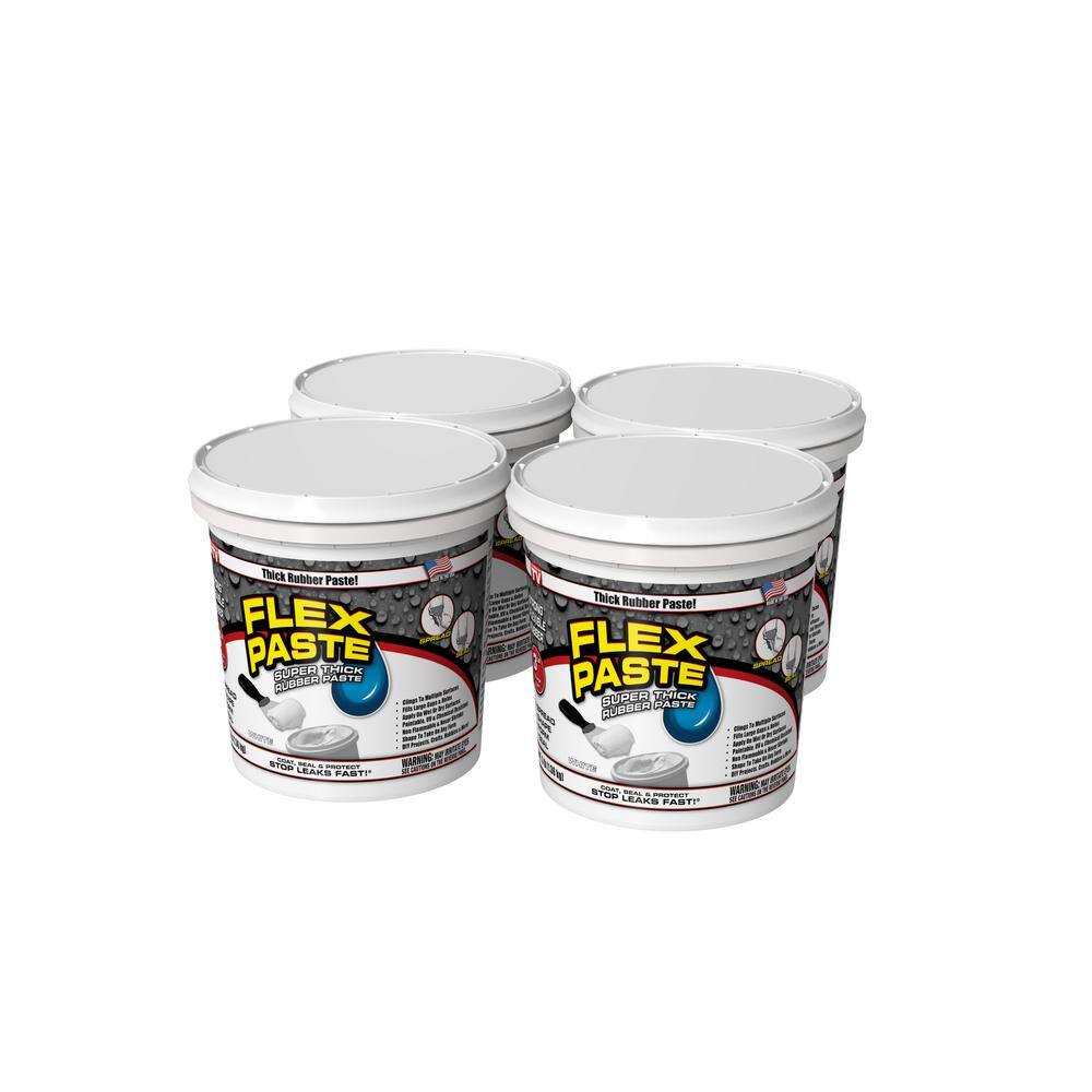 FLEX SEAL FAMILY OF PRODUCTS Flex Paste 3 lb. White All Purpose Strong Flexible Watertight Multipurpose Sealant (4-Pack) PFSWHTR32-CS