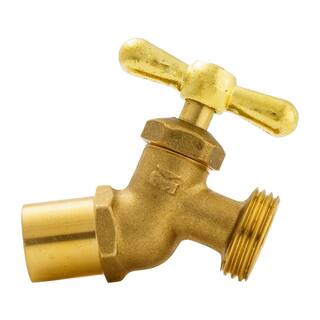 Everbilt 12 in. x 34 in. Brass Sweat or FTG Hose Bibb 102-534EB