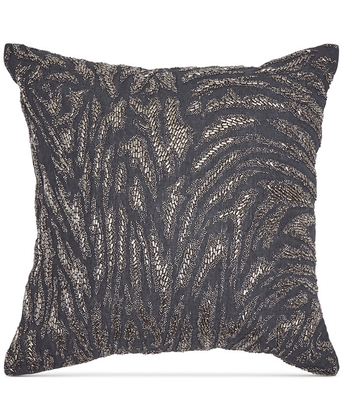 Donna Karan Home Moonscape Charcoal Beaded 18