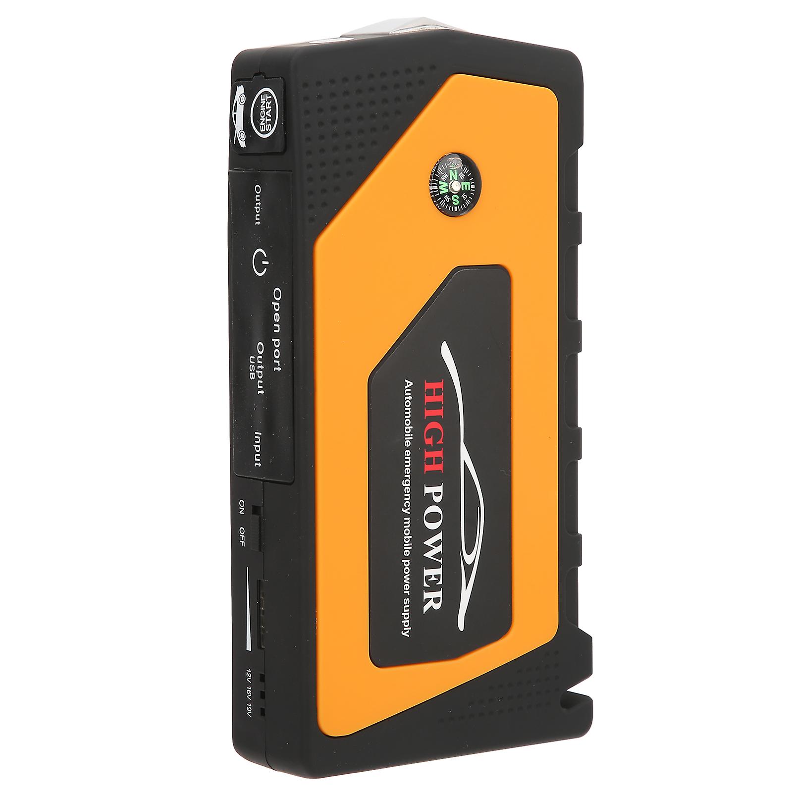 18000mah Car Jump Starter Power Bank Multifunctional 12v 600a With Compass Lighting Flash 4 Usb Output