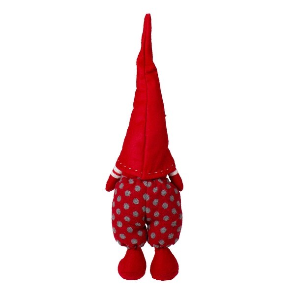 Standing Santa Polka Dot Gnome Christmas Figurine