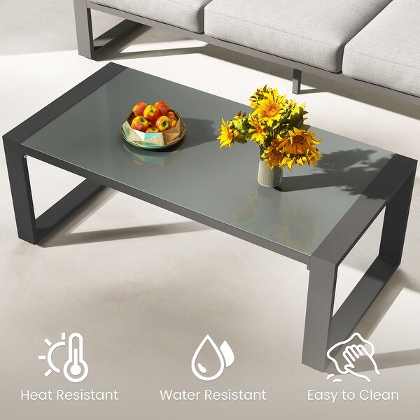 Outdoor Aluminum Glass Table