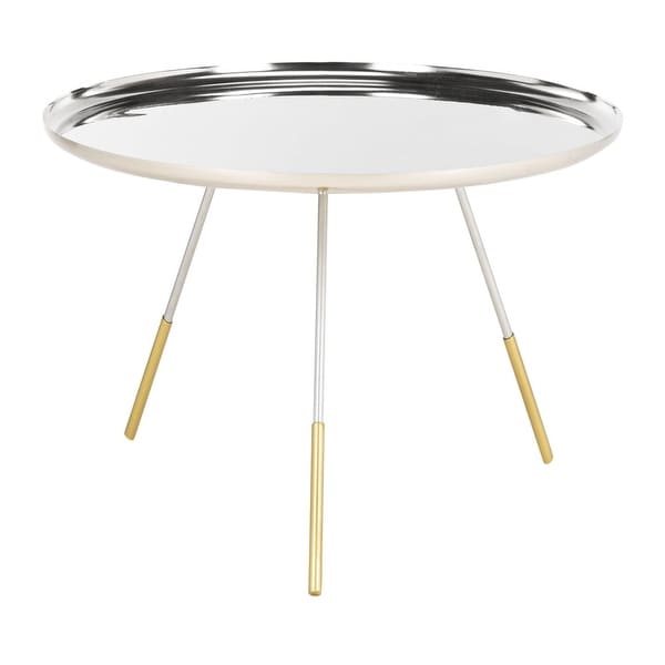 Orson Contemporary Coffee Table with Metal Gold Cap