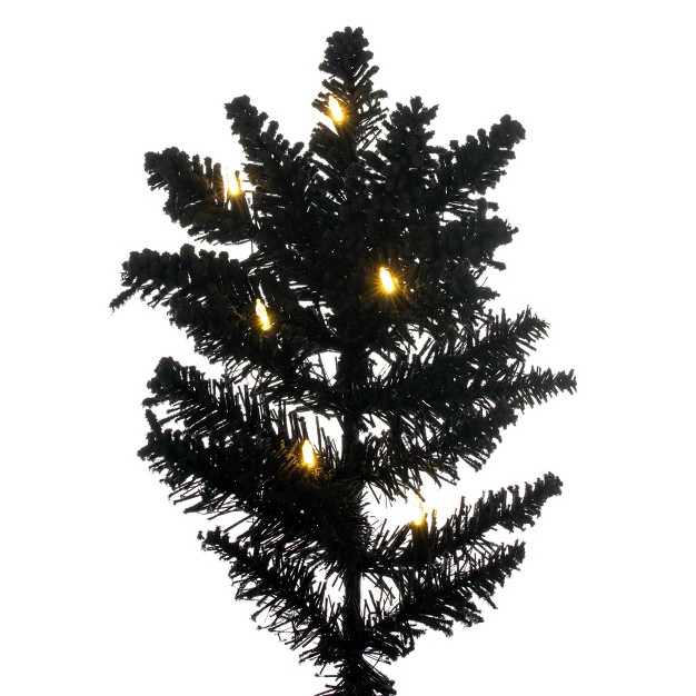 Vickerman Artifical Flocked Black Slim Fir Christmas Tree