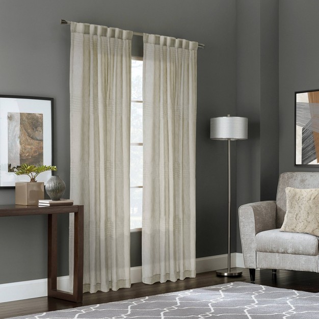 Light Filtering London Curtain Panel Beige Habitat