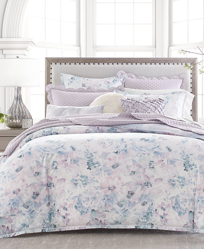 Hotel Collection CLOSEOUT! Primavera Floral Duvet Cover， King，