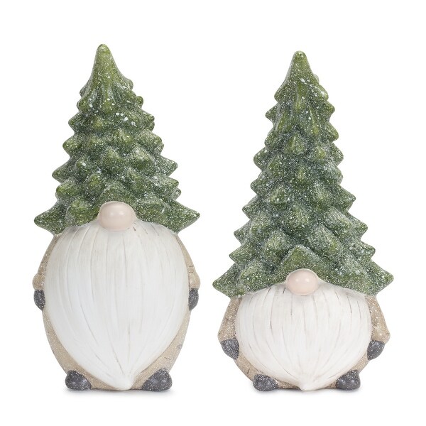 Gnome w/Tree Hat (Set of 2)