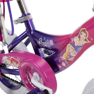 Huffy 12 in. Disney Princess Hot PinkIndigo Girls' Bike with Bubble-Maker 22450