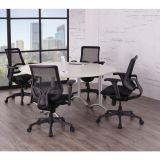 WorkPro 1000 Series Ergonomic Mesh/Mesh Mid-Back Task Chair， Black/Black， BIFMA Certified