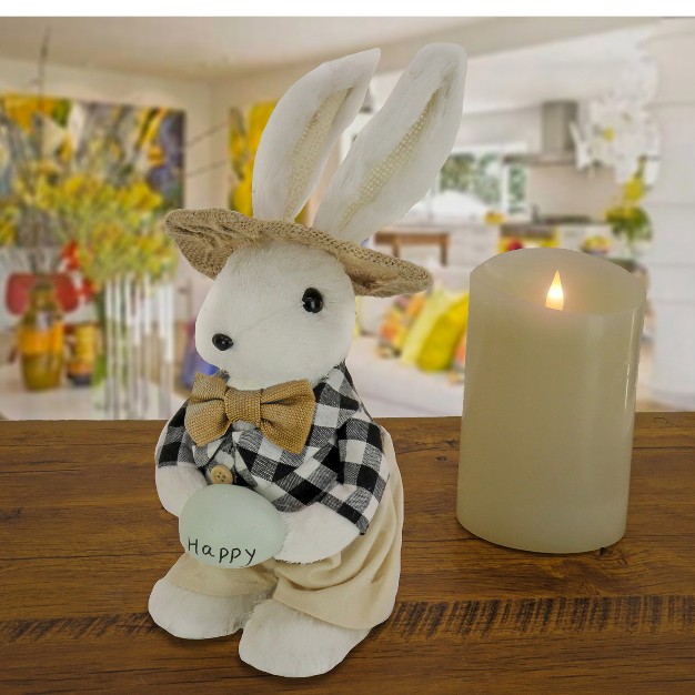 Fluffy Male Bunny Table Decoration Easter Collection