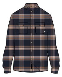 Rustic Organic Cotton Heavyweight Overshirt - Rich Navy Check