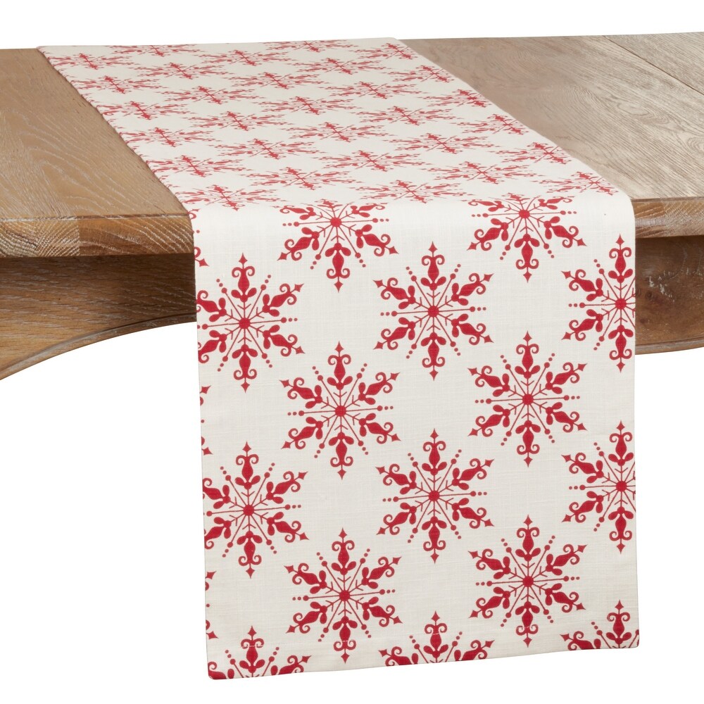 Table Runner With Snowflake Design