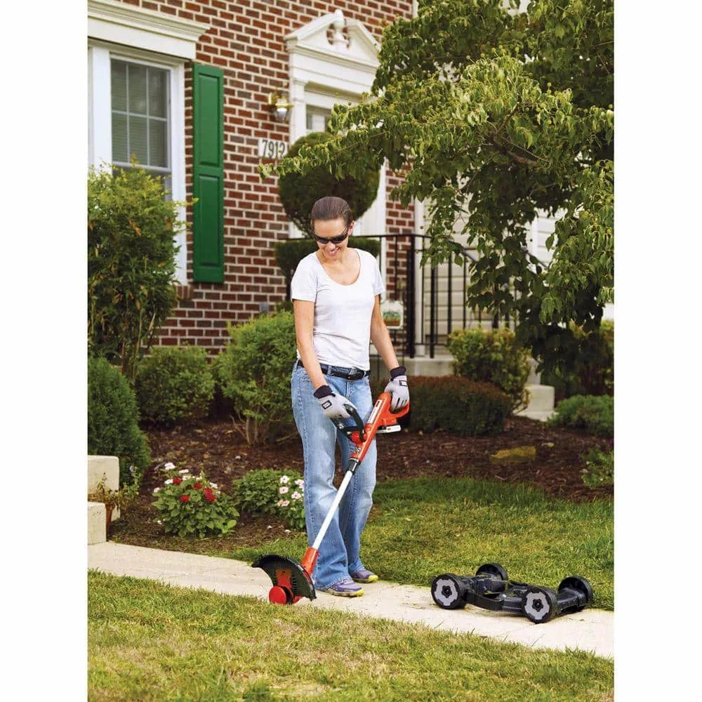 BLACK+DECKER 20V MAX Cordless Battery Powered 3-in-1 String Trimmer, Lawn Edger & Lawn Mower Kit with (2) 2Ah Batteries & Charger MTC220