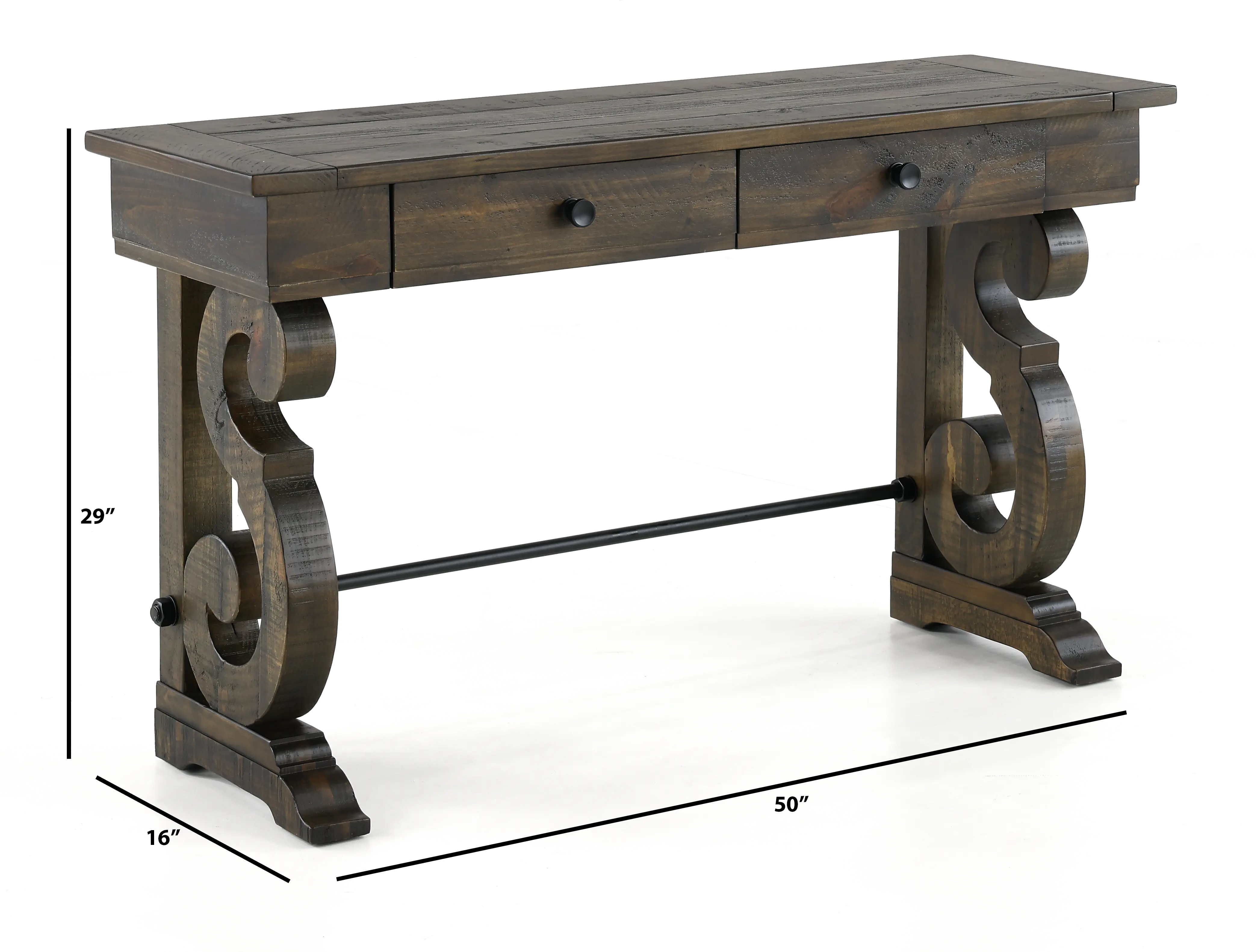 Ballamy Weathered Pine Console Table