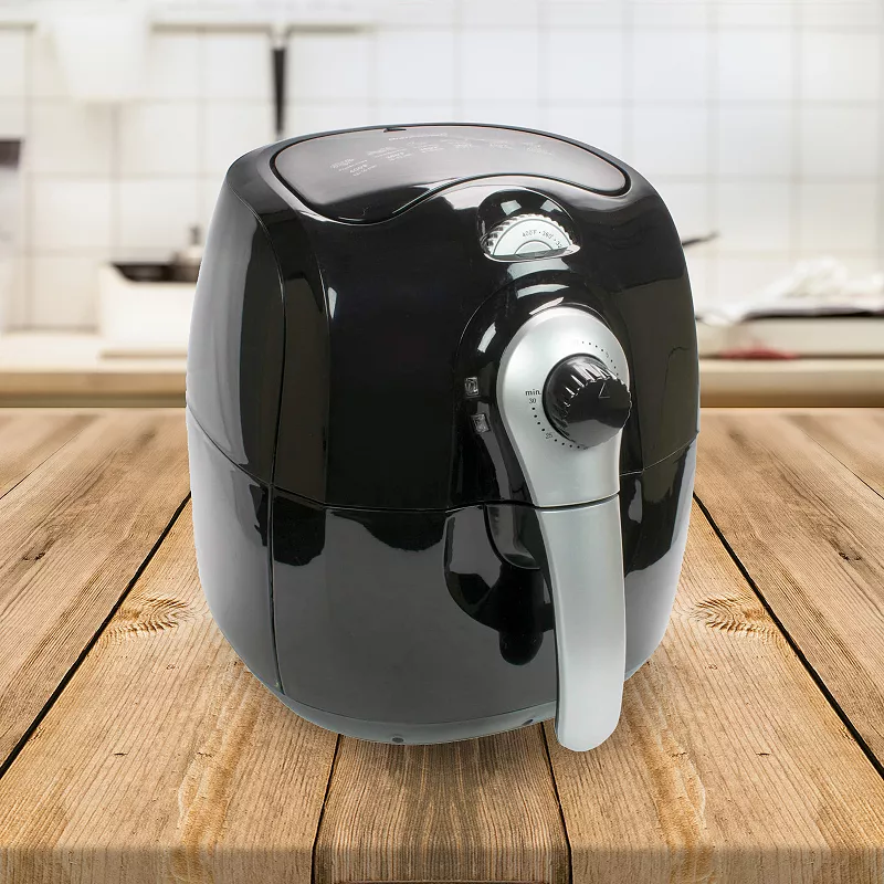 Brentwood 3.7 Quart Electric Air Fryer in Black with Timer and Temperature Control