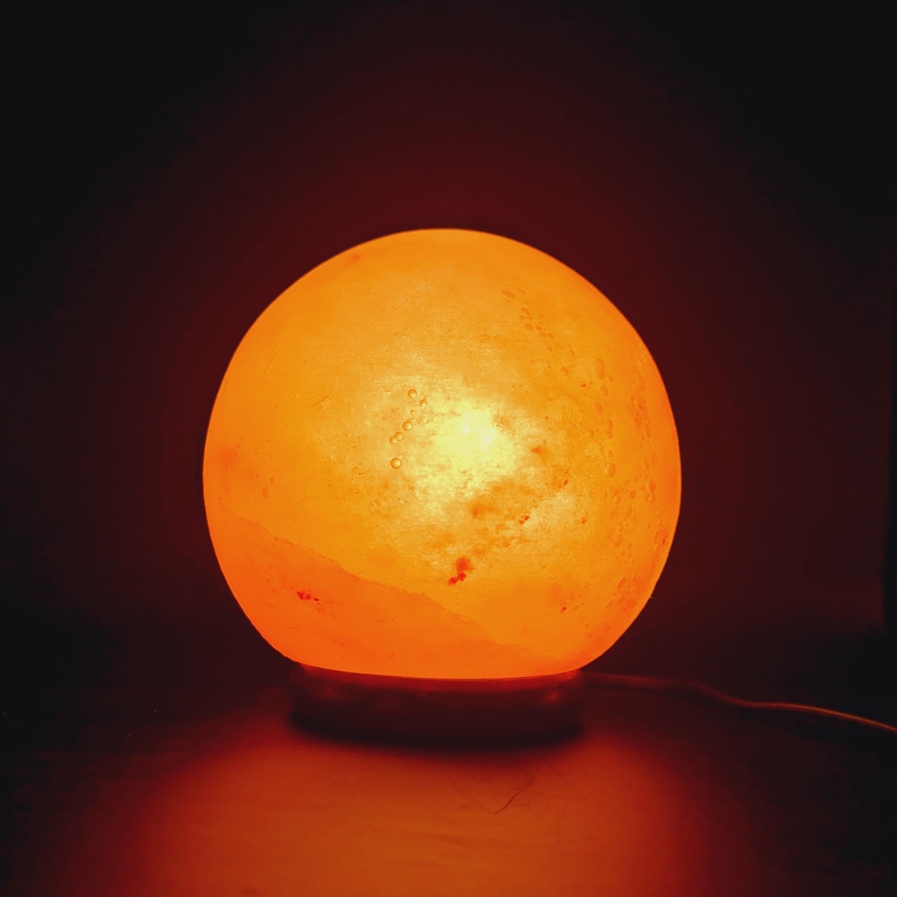 Himalayan salt crystal ball lamp (sphere lamp)