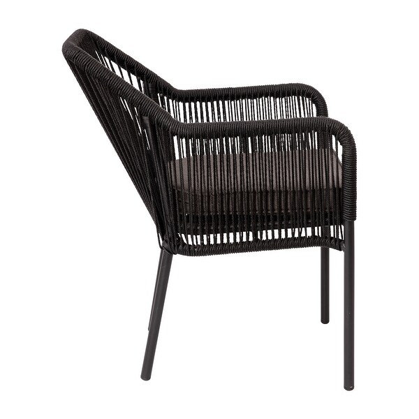 Woven Indoor/Outdoor Stacking Club Chairs