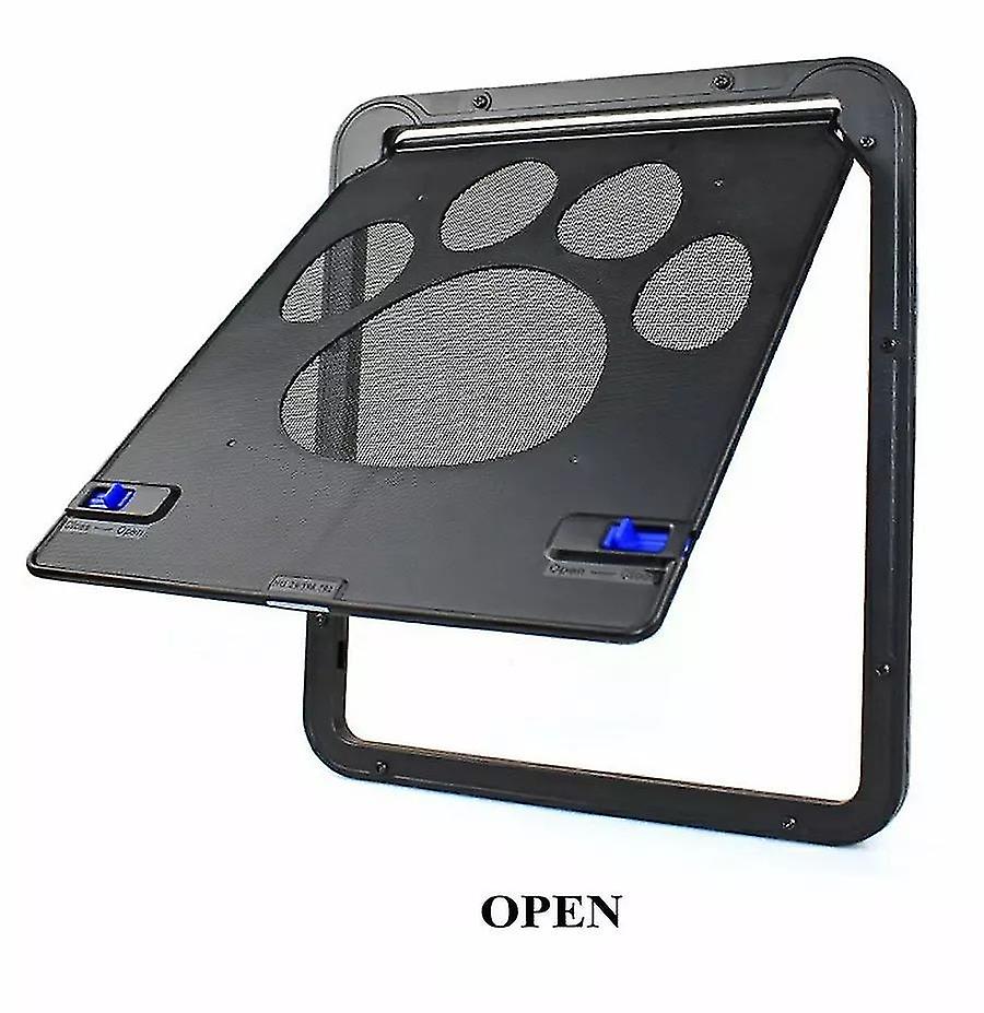 Cat Door Screen Pet Interior Lockable Magnetic Flap Screen Dog Mesh Fence Gate