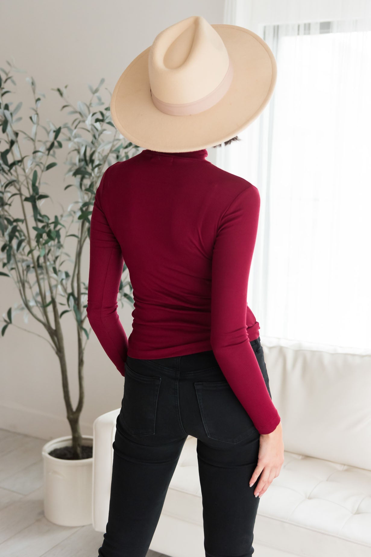 Sway Me Away Modest Turtleneck Top