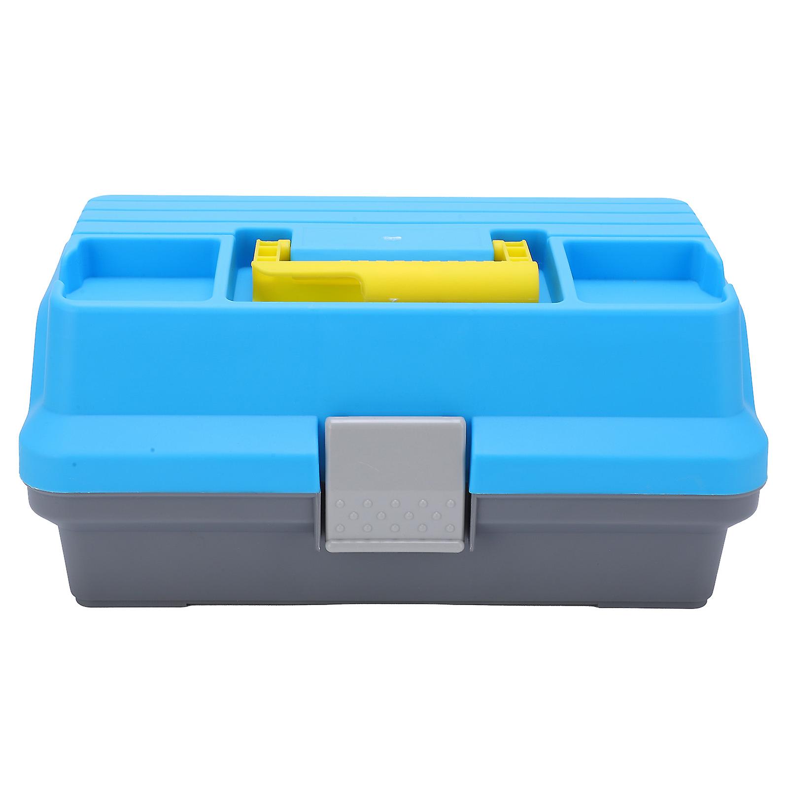 Fishing Tackle Box Portable Abs Threelayer Fishing Gears Storage Box With Ergonomic Handle