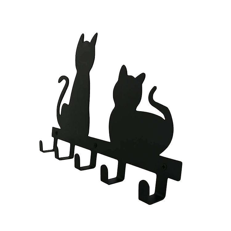 Home Decor Cartoon Design Black Cat Wall Hook Hanger