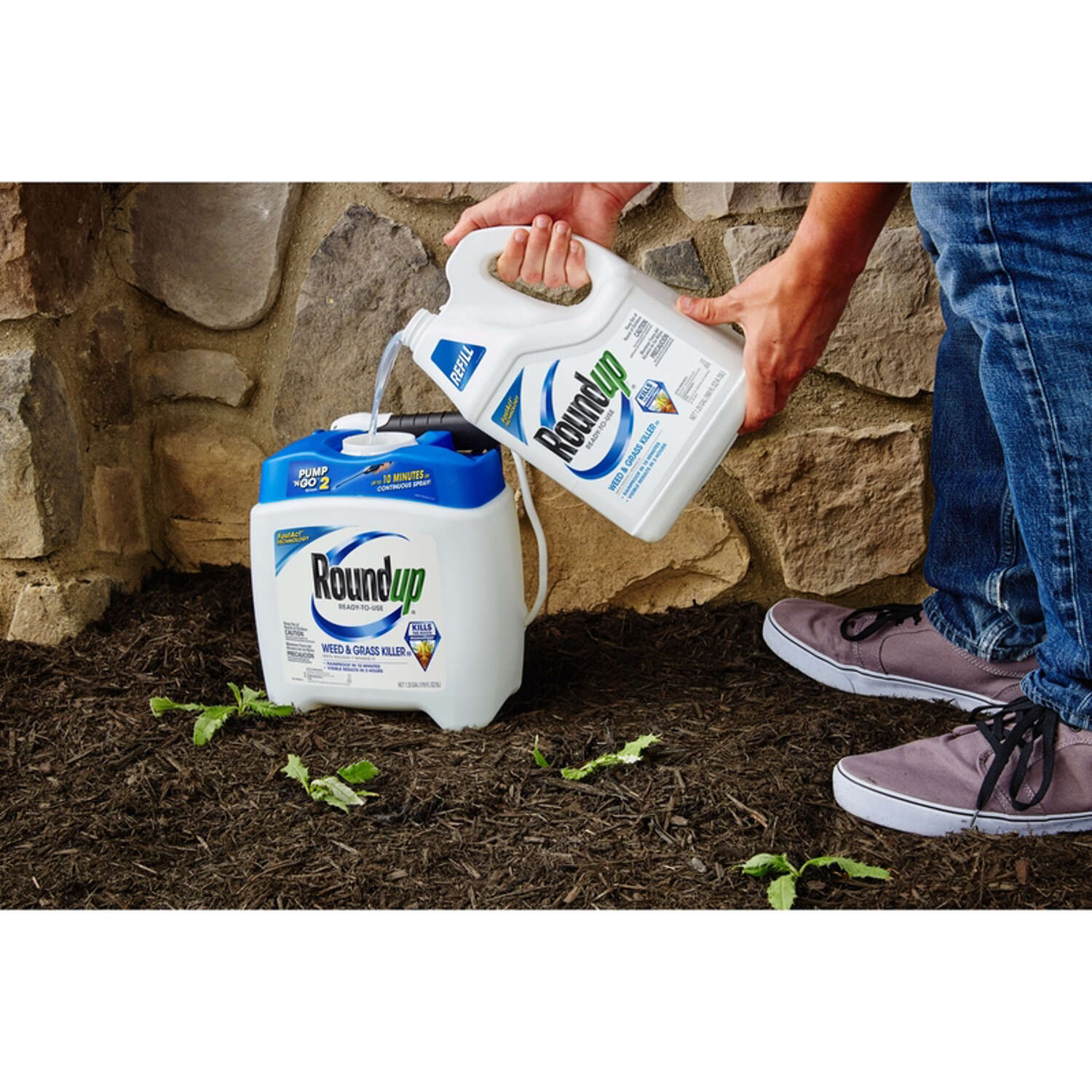 Roundup Weed and Grass Killer Refill RTU Liquid 1.25 gal