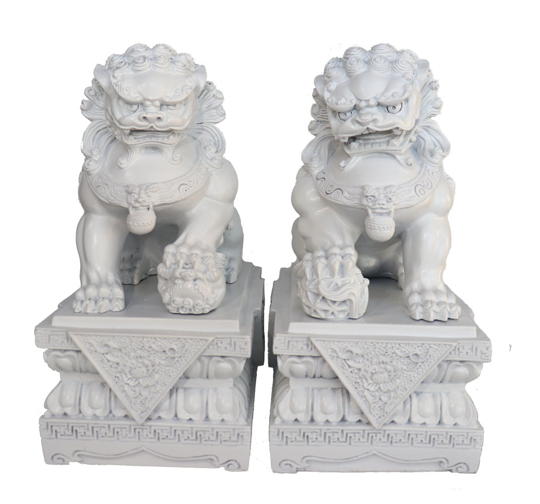 Feng Shui Import 9" Foo Dog Garden Statues (2 Pieces)