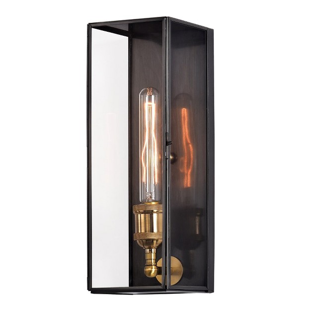 C Cattleya Dark Bronze Outdoor Wall Lantern With Tempered Clear Glass Shade Anti rust