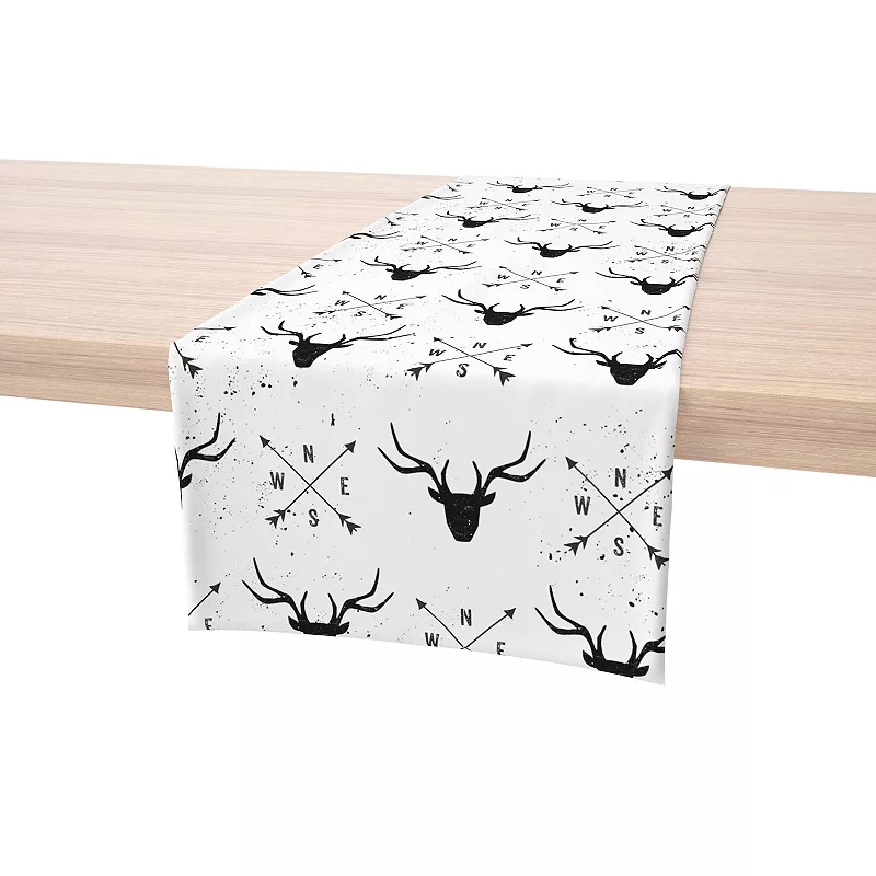 Table Runner， 100% Cotton， 16x108， Deer and Arrows