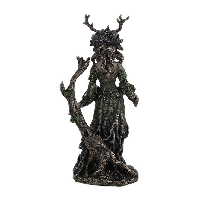 Guardian Goddess Of The Trees Bronze Finished Statue   10 X 4.5 X 2.75 inches