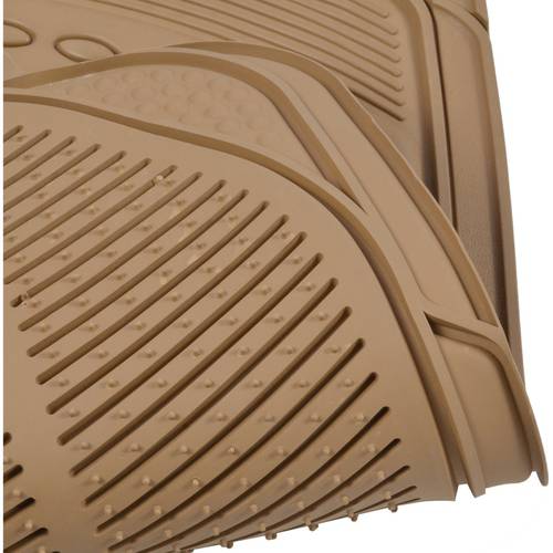 BDK Heavy-Duty 4-piece Front and Rear Rubber Car Floor Mats， All Weather Protection for Car， Truck and SUV