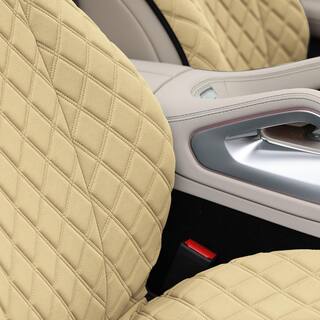 FH Group Prestige79 47 in. x 1 in. x 23 in. Diamond Stitch Neosupreme Front Car Seat Cover Set DMFB079102BEIGE