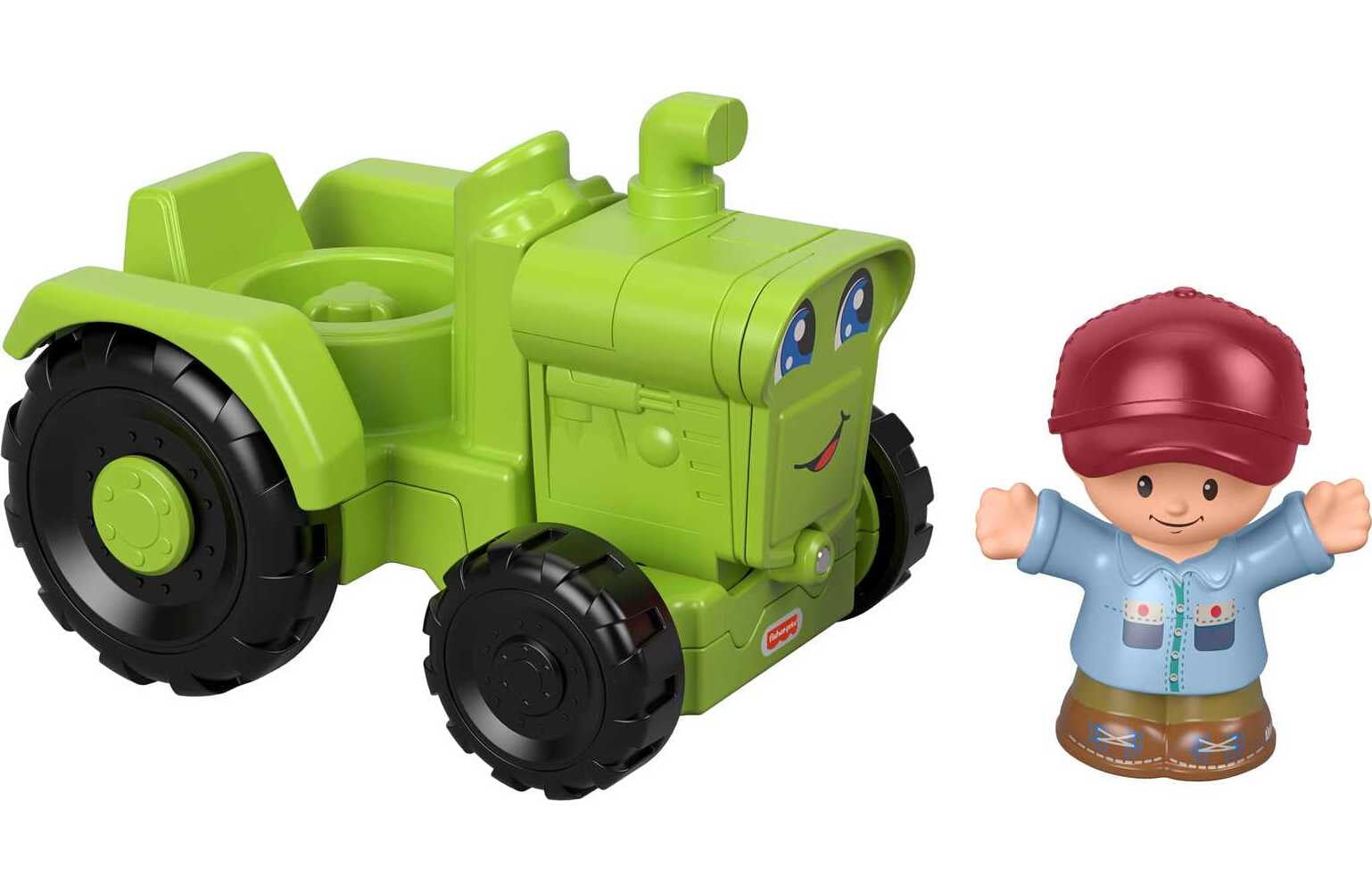 Fisher-Price Little People Helpful Harvester Tractor Vehicle and Farmer Figure for Toddlers