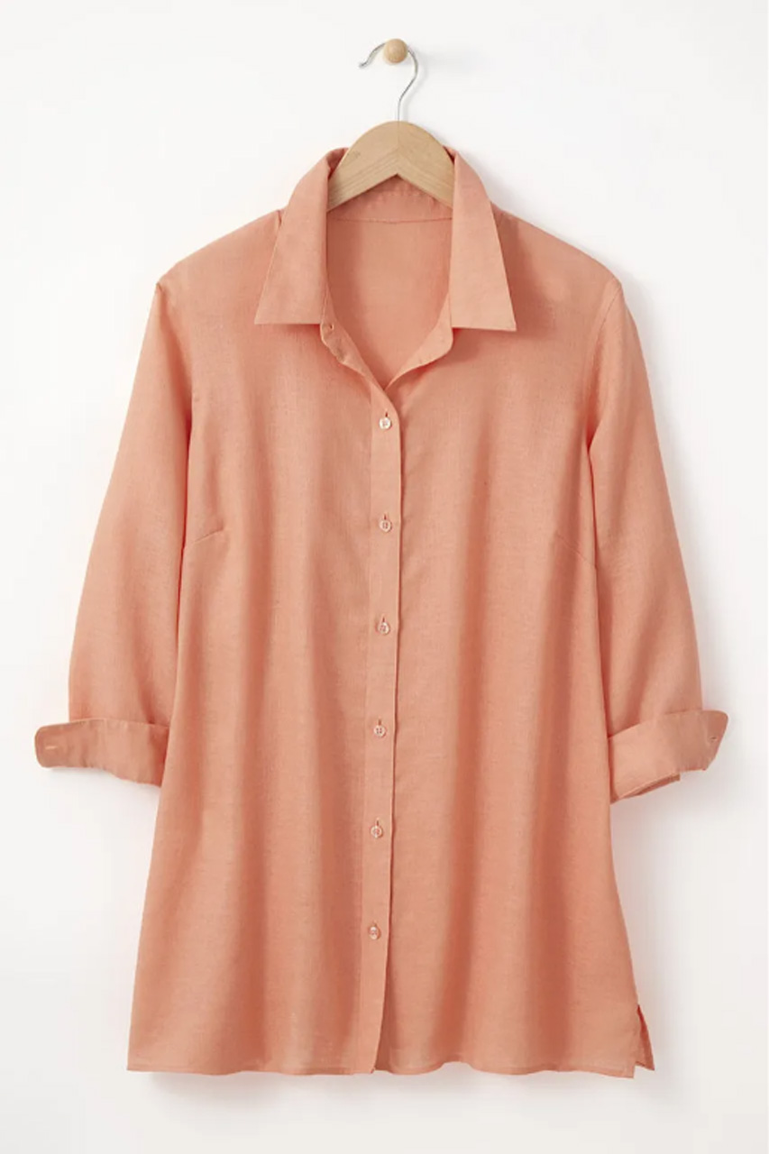 Easy-Care Linen Big Shirt