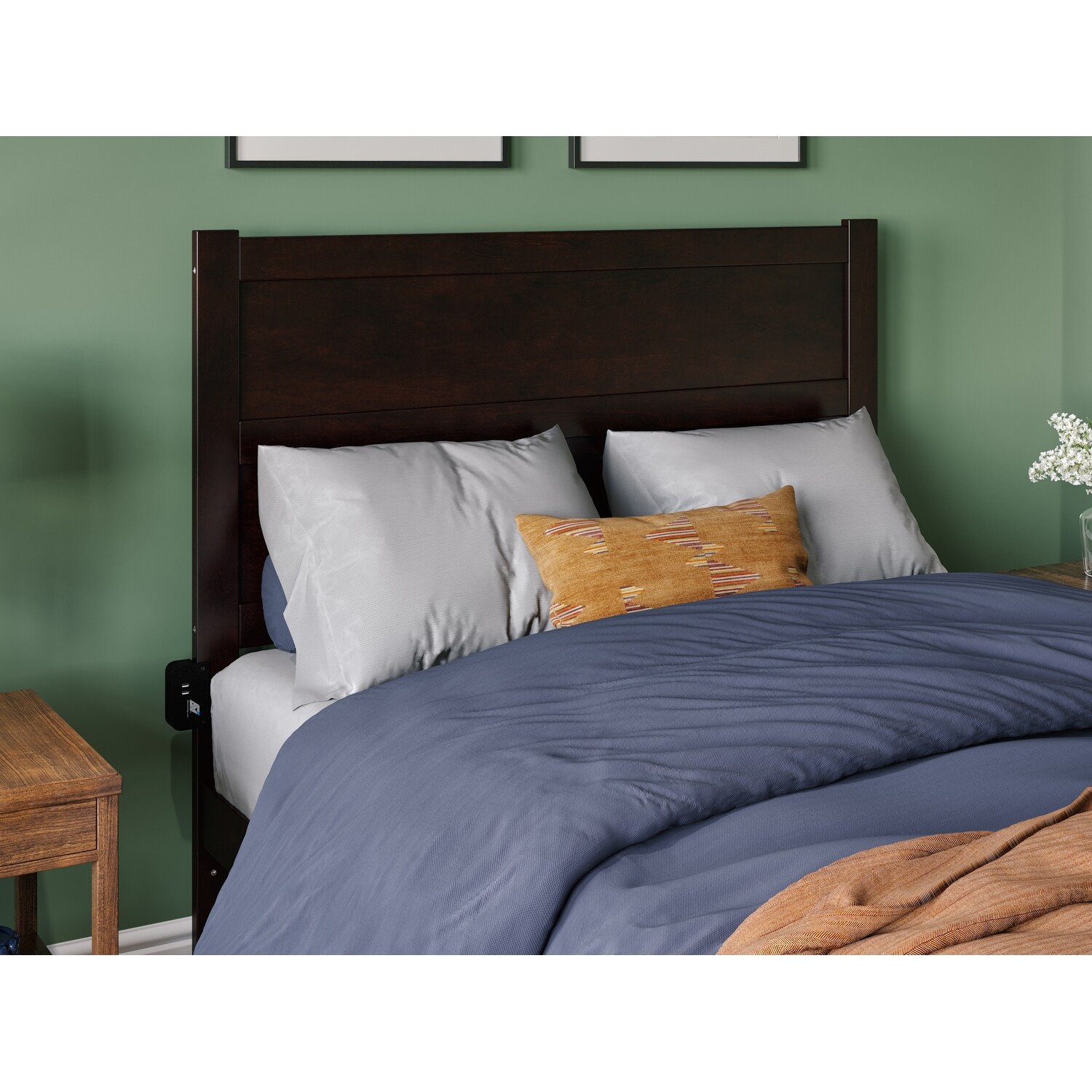 NoHo Full Panel Headboard in Espresso - - 37219650