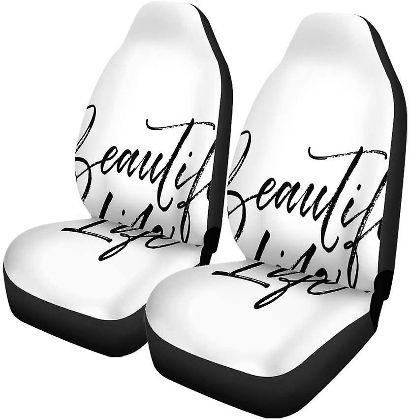 Set Of 2 Car Seat Covers Beautiful Life Universal Auto Front Seats Protector Fits For Car，suv Sedan，truck