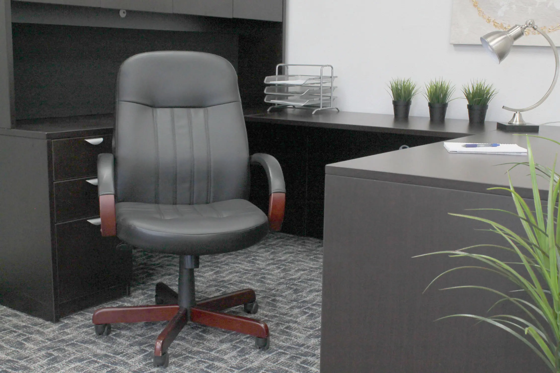 LeatherPlus Black Office Chair