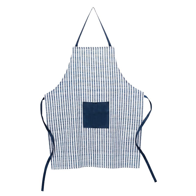 Blue And White Striped Kitchen Apron 50h