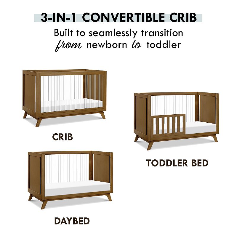 DaVinci Otto 3-in-1 Acrylic Slats Convertible Crib