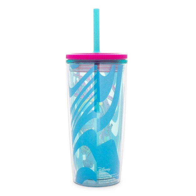 Silver Buffalo Disney Lilo amp Stitch Jamming Plastic Tumbler With Lid And Straw Hold 20 Ounces