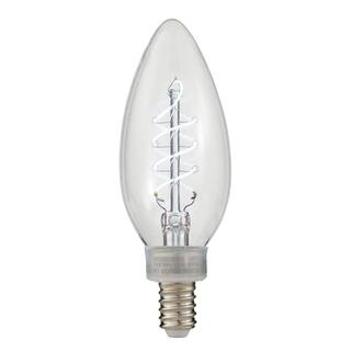 EcoSmart 40-Watt Equivalent B11 Dimmable E12 Candelabra Fine Bendy Filament LED Vintage Edison Light Bulb Daylight (3-Pack) B11C5DE12850S