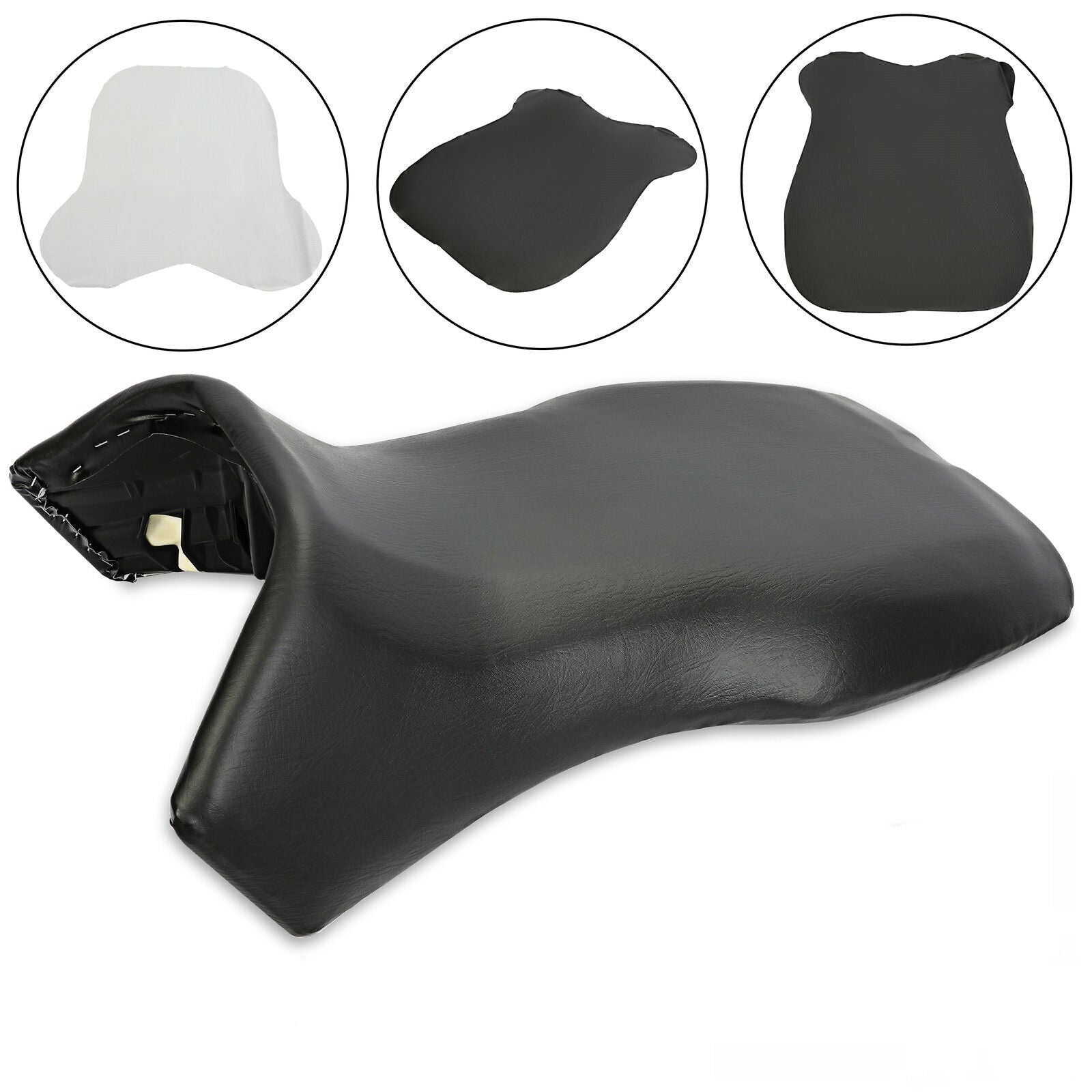 Kojem Black Leather Seat Cover Replacement for ATV Polaris Sportsman 2005 - 2014 400 450 500 600 700 800