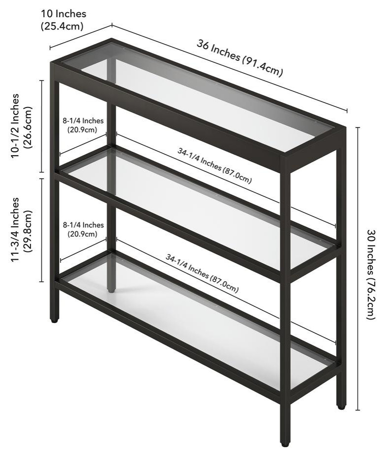 Alexis 36  x27 x27Wide Rectangular Console Table in Blackened Bronze   Contemporary   Coffee Tables   by BisonOffice  Houzz