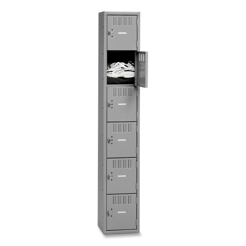 Tennsco Box Compartments， Single Stack， 12w x 18d x 72h， Medium Gray (BS6121812AMG)